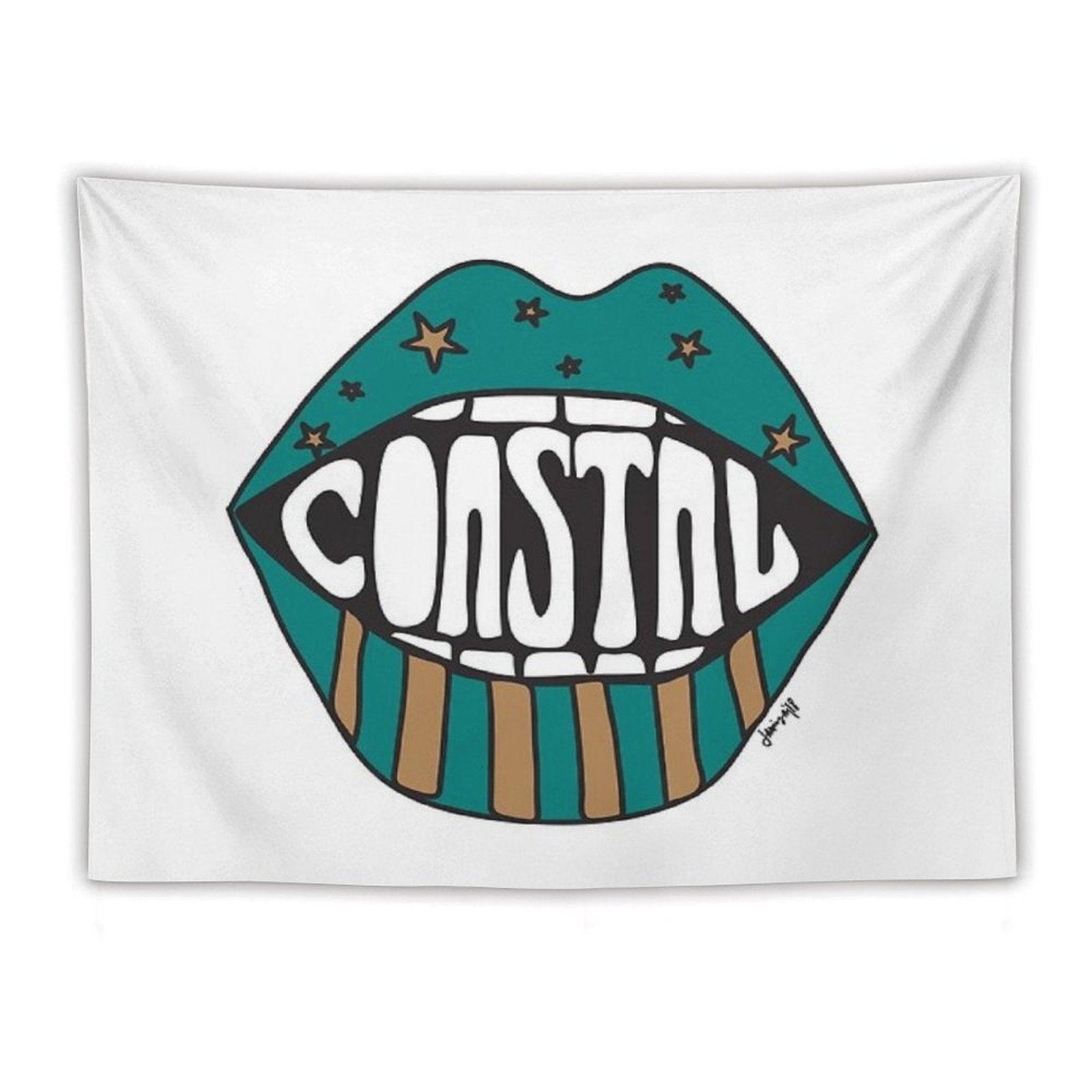 Coastal Carolina Funky Lips Tapestry