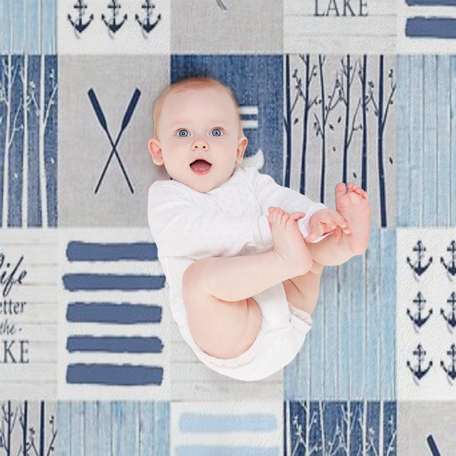 Life Is Better at The Lake Patchwork Throw Blanket