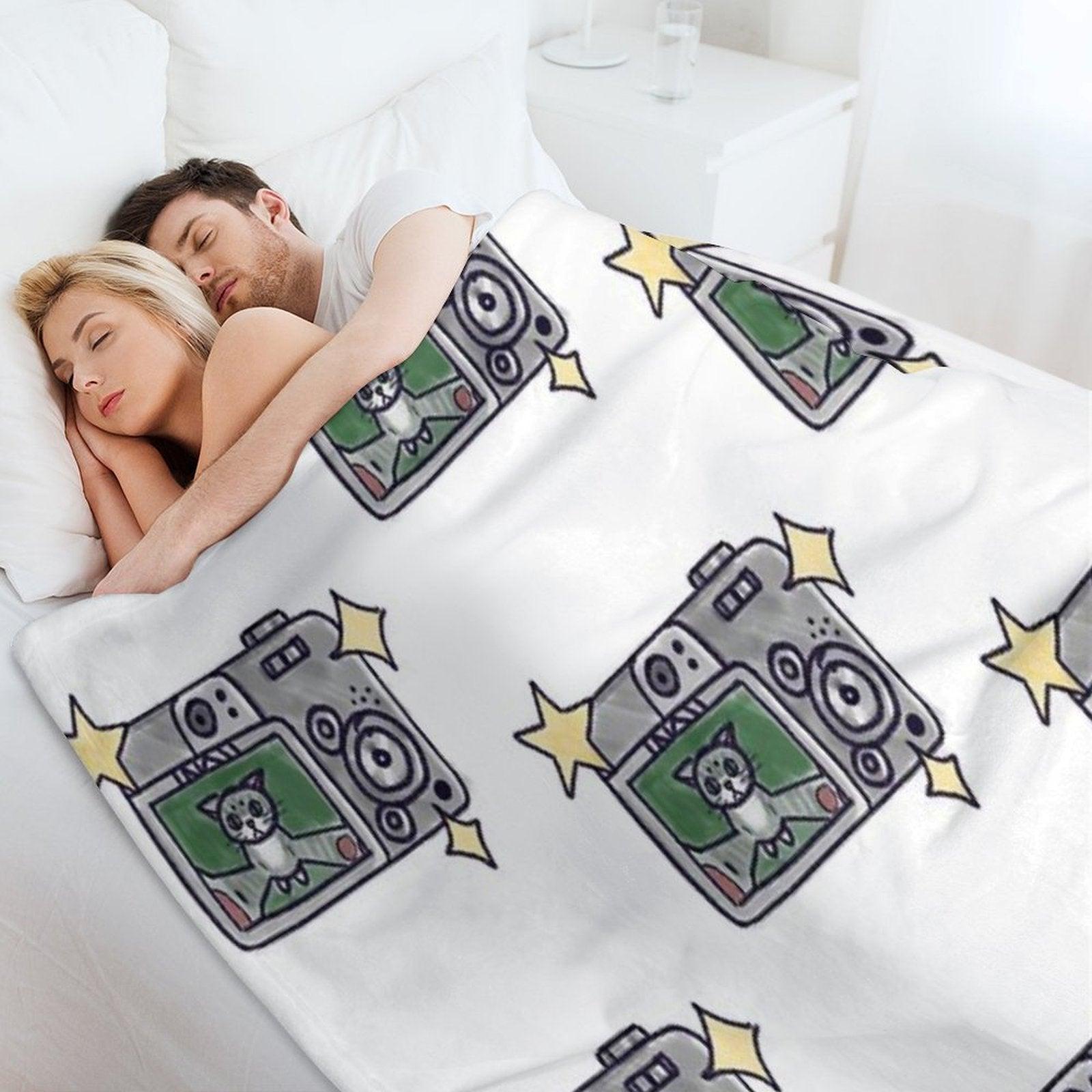 Cat Selfie Throw Blanket