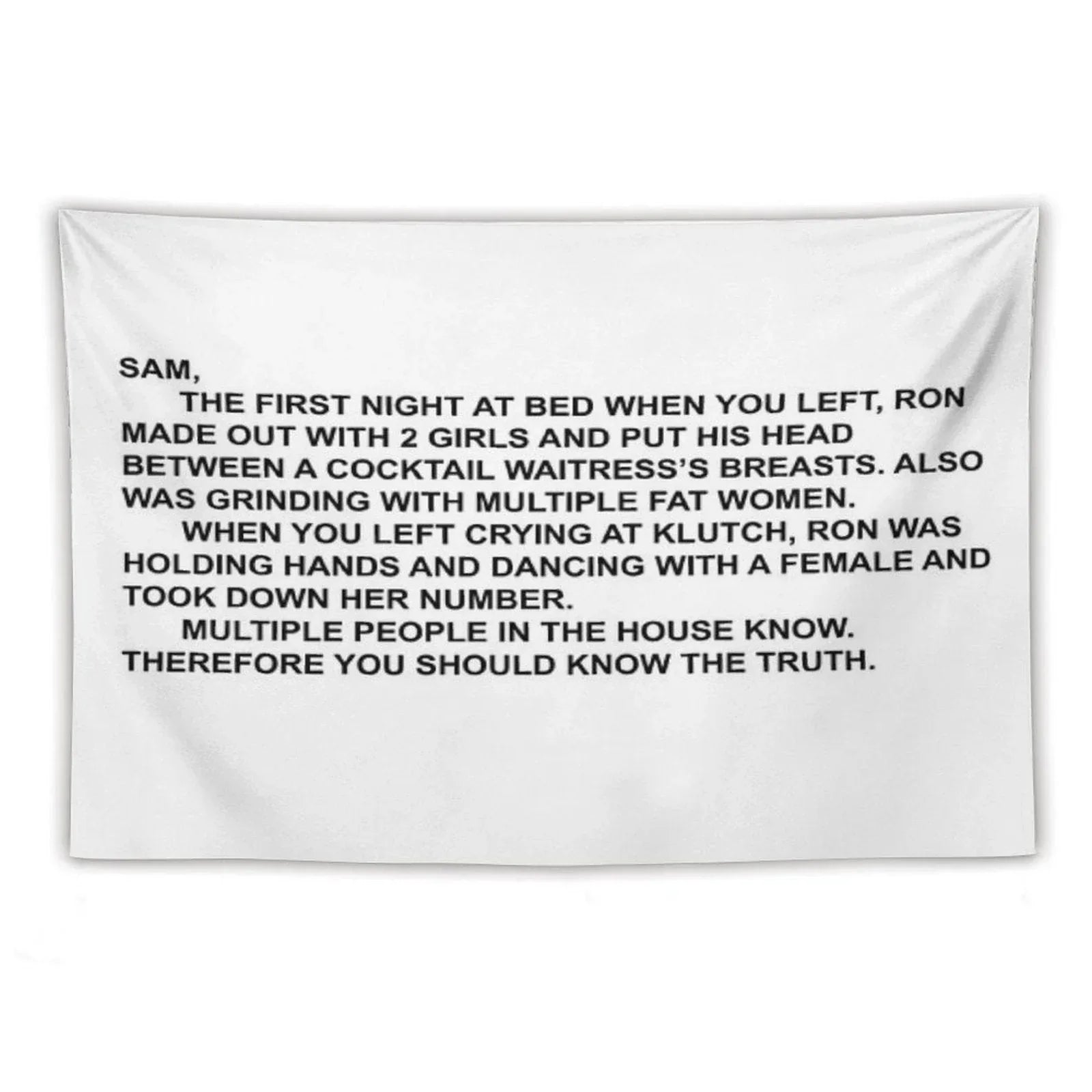THE NOTE Tapestry