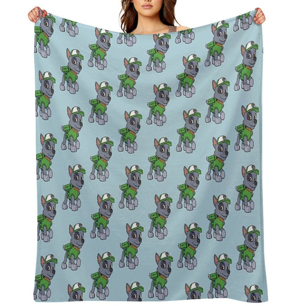 Paw Patrol Blanket, Mug, Shower Mat with Rocky! Plush Throw Blanket