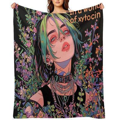 Billie's Hair Inspired Avatar Versatility Throw Blanket