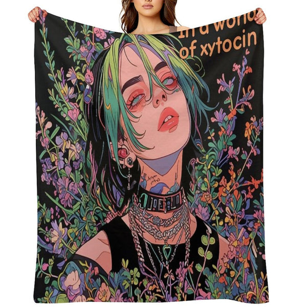 Billie's Hair Inspired Avatar Versatility Throw Blanket