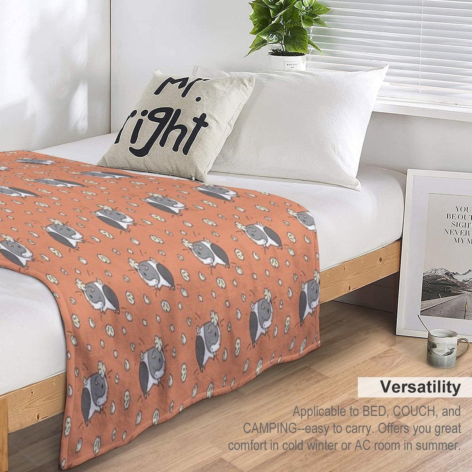 Guinea Pig Pattern, Popcorning Throw Blanket
