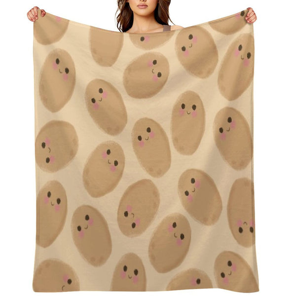 Potatoes V2 Velvety-soft Throw Blanket