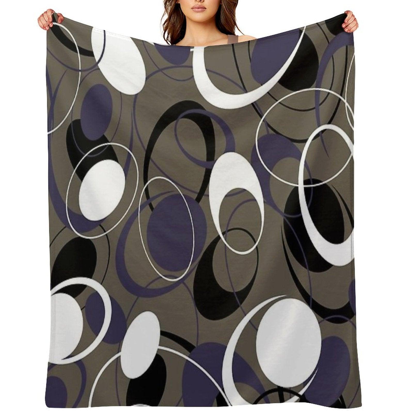 Retro 60s Ovals Throw Blanket
