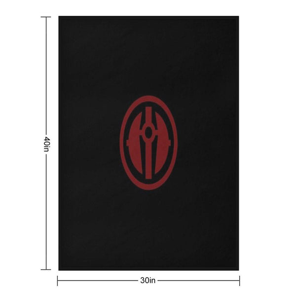 Darth Revan Emblem in Red Throw Blanket
