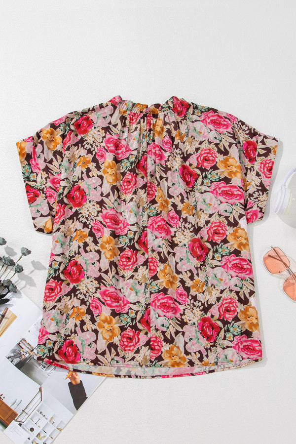 Rhea Floral Crew Neck Blouse