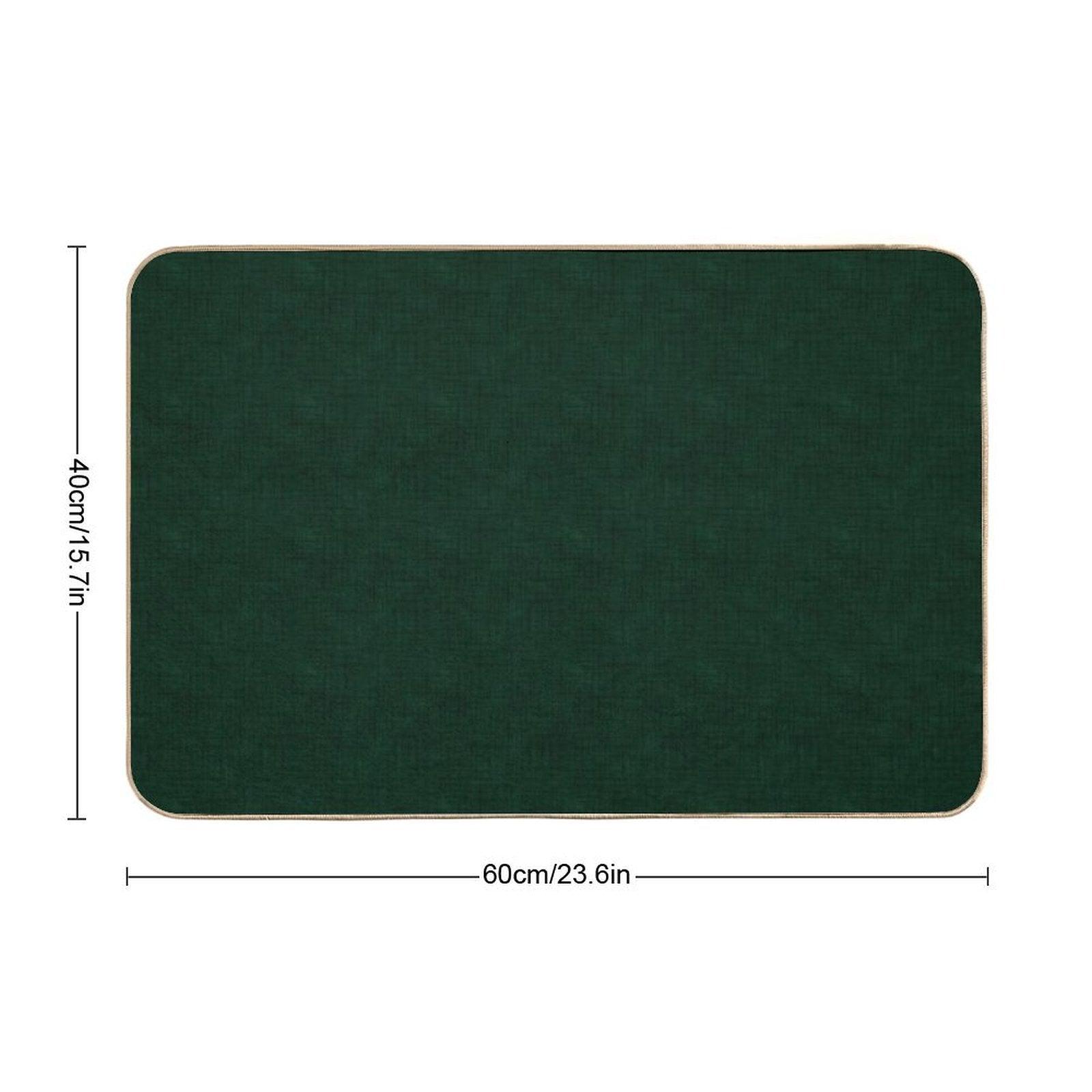 Textured Dark Green, Solid Green Bath Mat