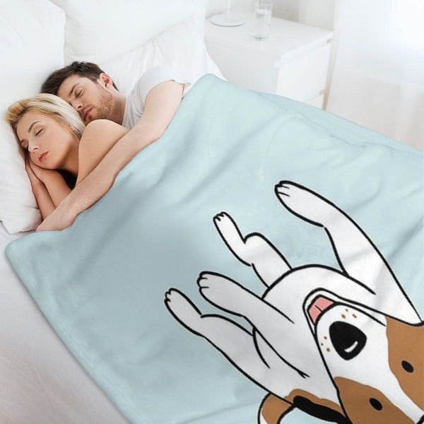 Care-Free Beagle Velvety-soft Throw Blanket