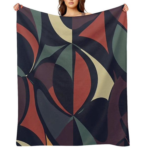 Dark Sixties Pattern All-season Throw Blanket