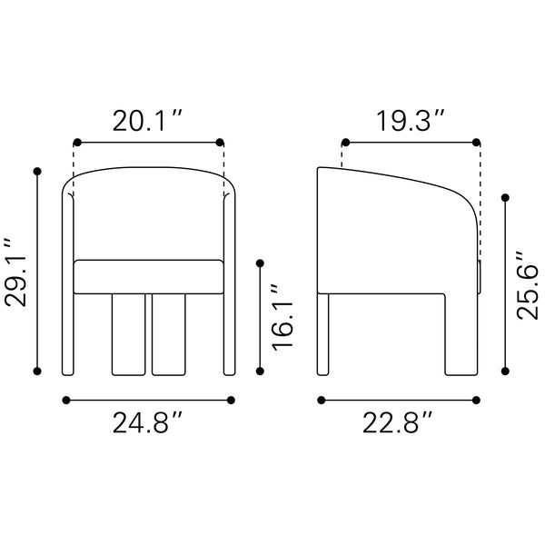 Hull Accent Chair Slate Gray