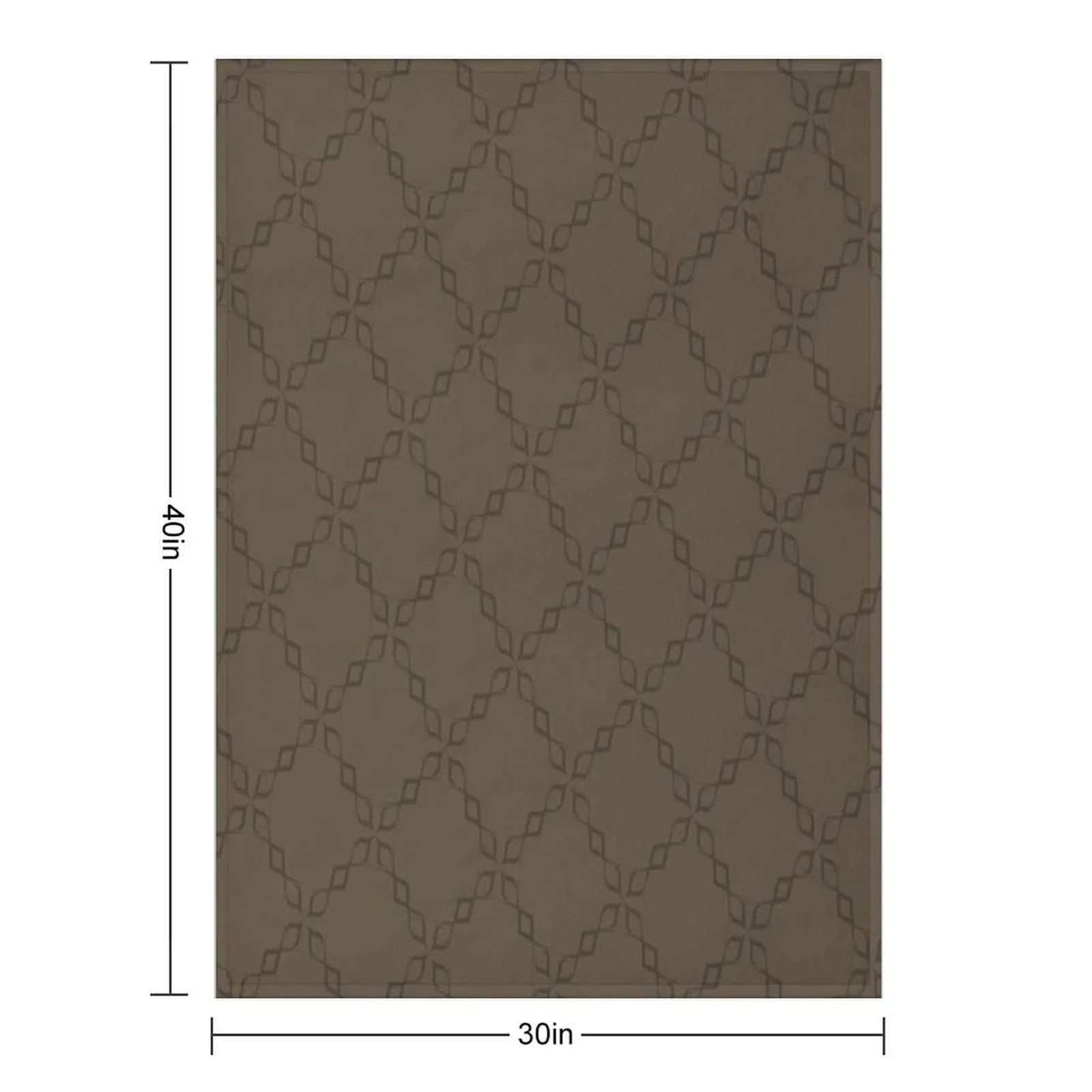 Circle Chain of Gray Mixed with Light Brown Throw Blanket