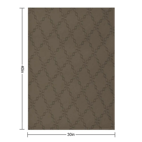 Circle Chain of Gray Mixed with Light Brown Throw Blanket