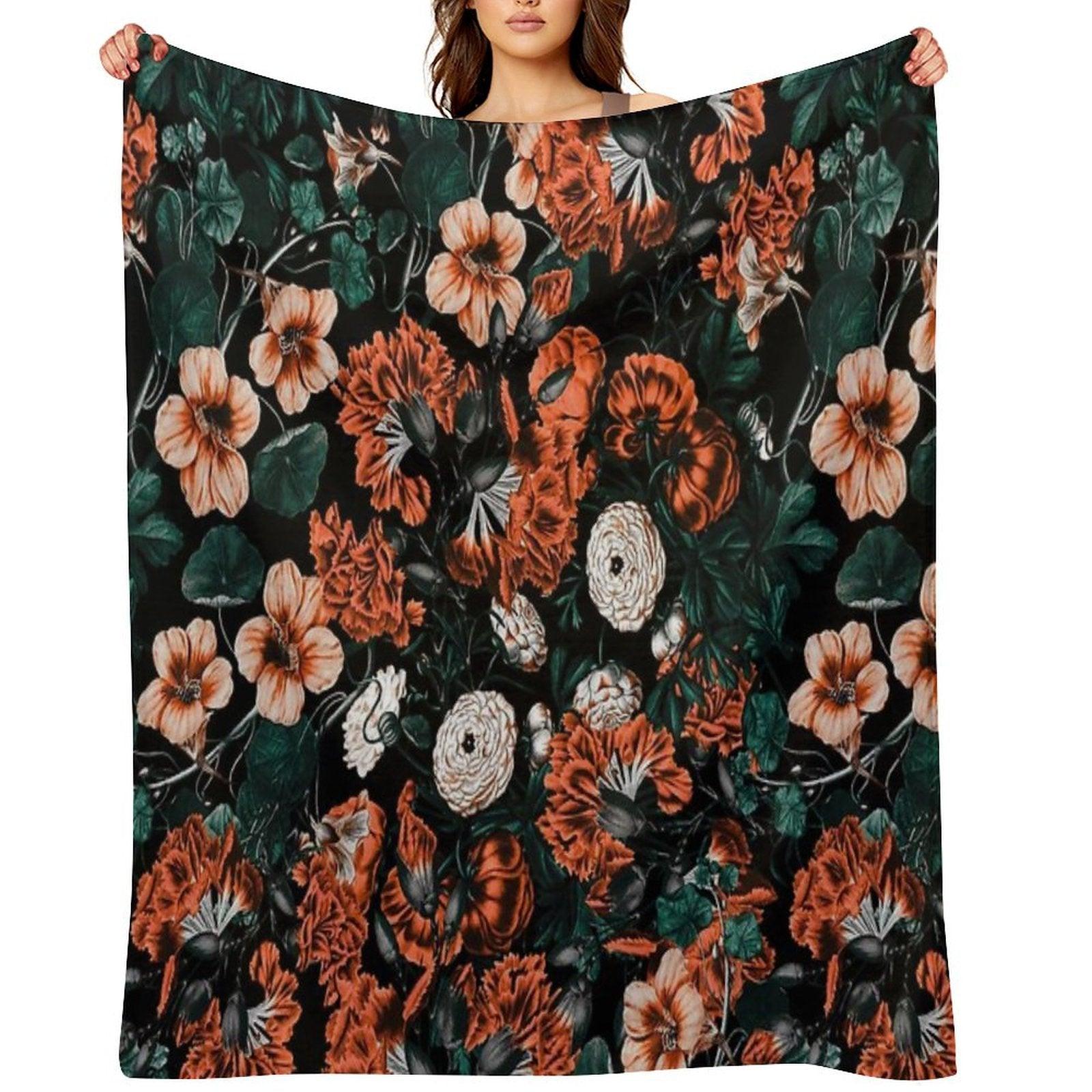 NIGHT FOREST XVII-A Throw Blanket