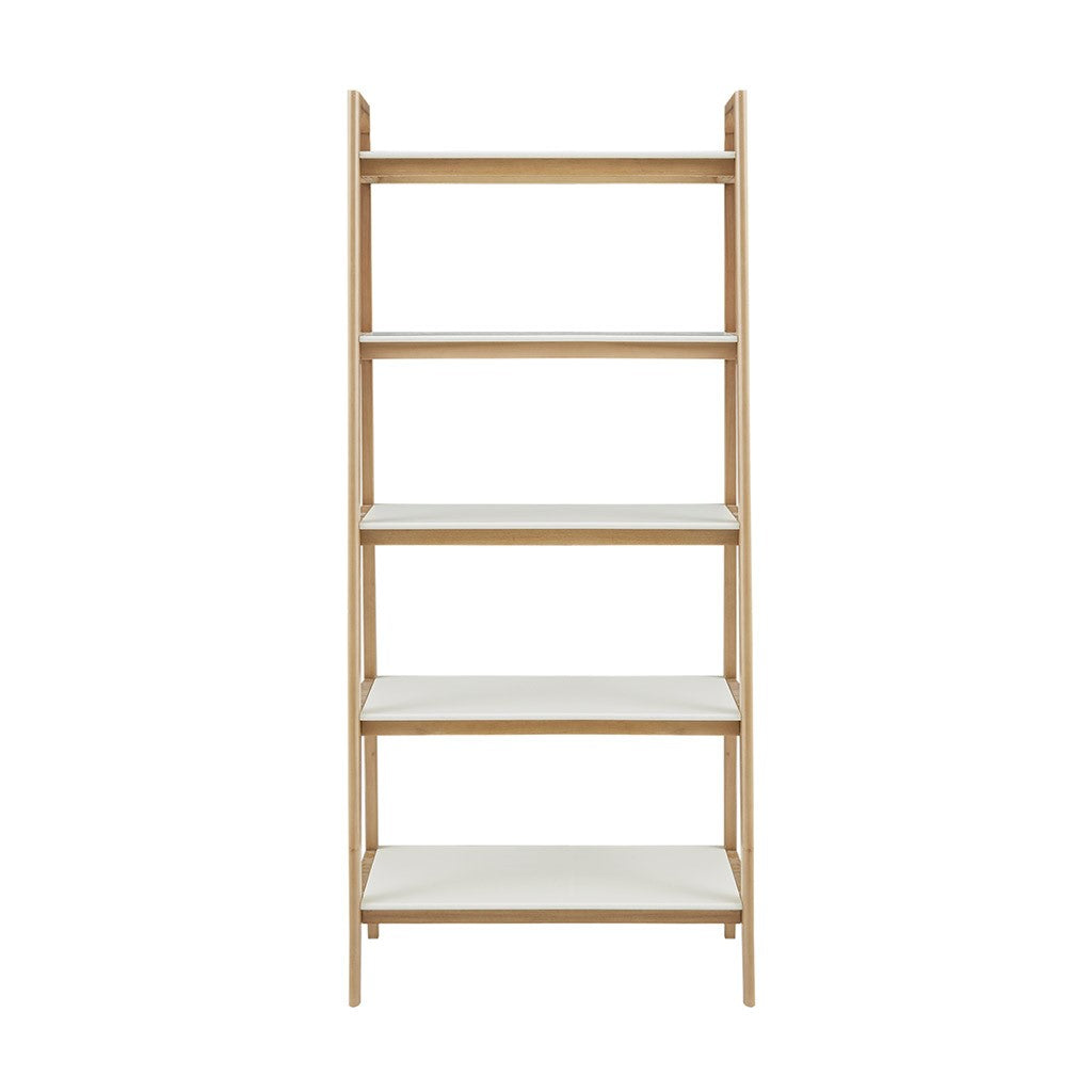 Parker Off-White/Natural Shelf Bookcase by Madison Park - Gifts for You 'n Me