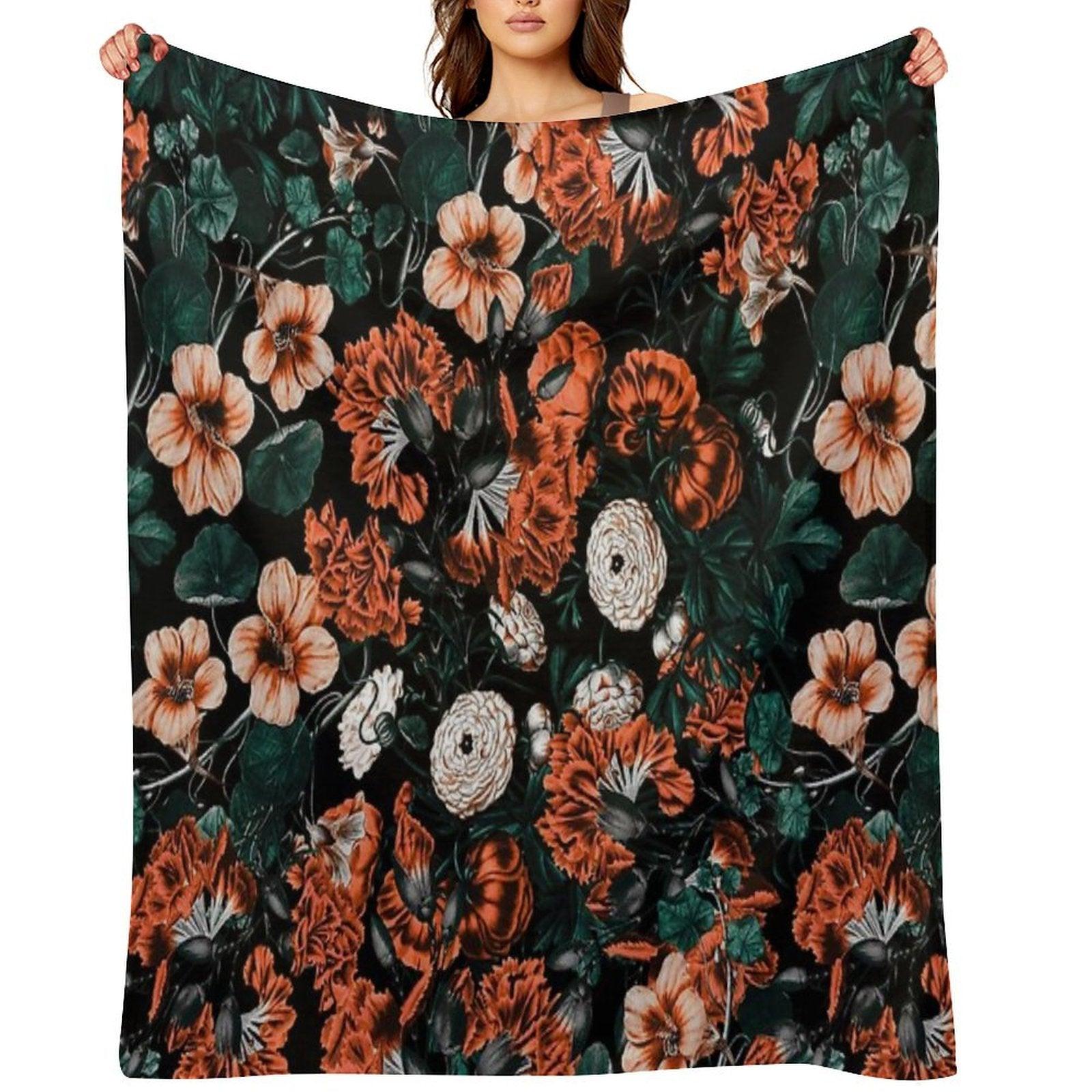 NIGHT FOREST XVII-A Throw Blanket