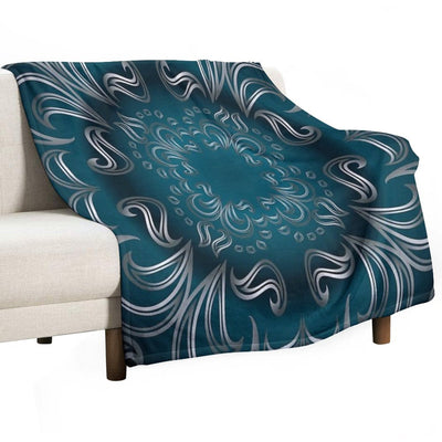 Shades of  Blue Comfort Throw Blanket