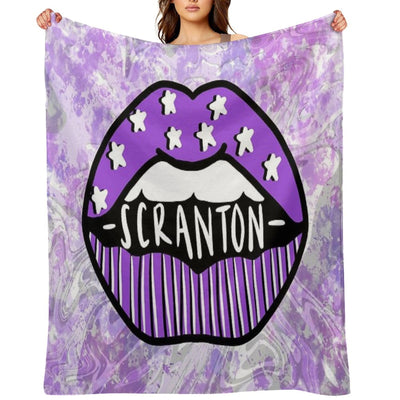 University of Scranton Lips Wrinkle-free Throw Blanket