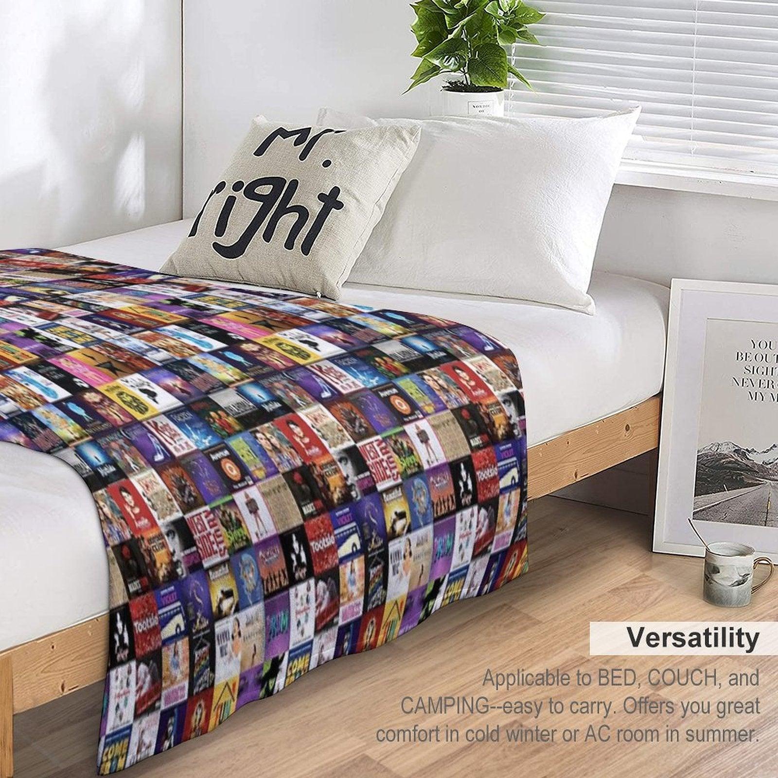 Musicals Collage Throw Blanket