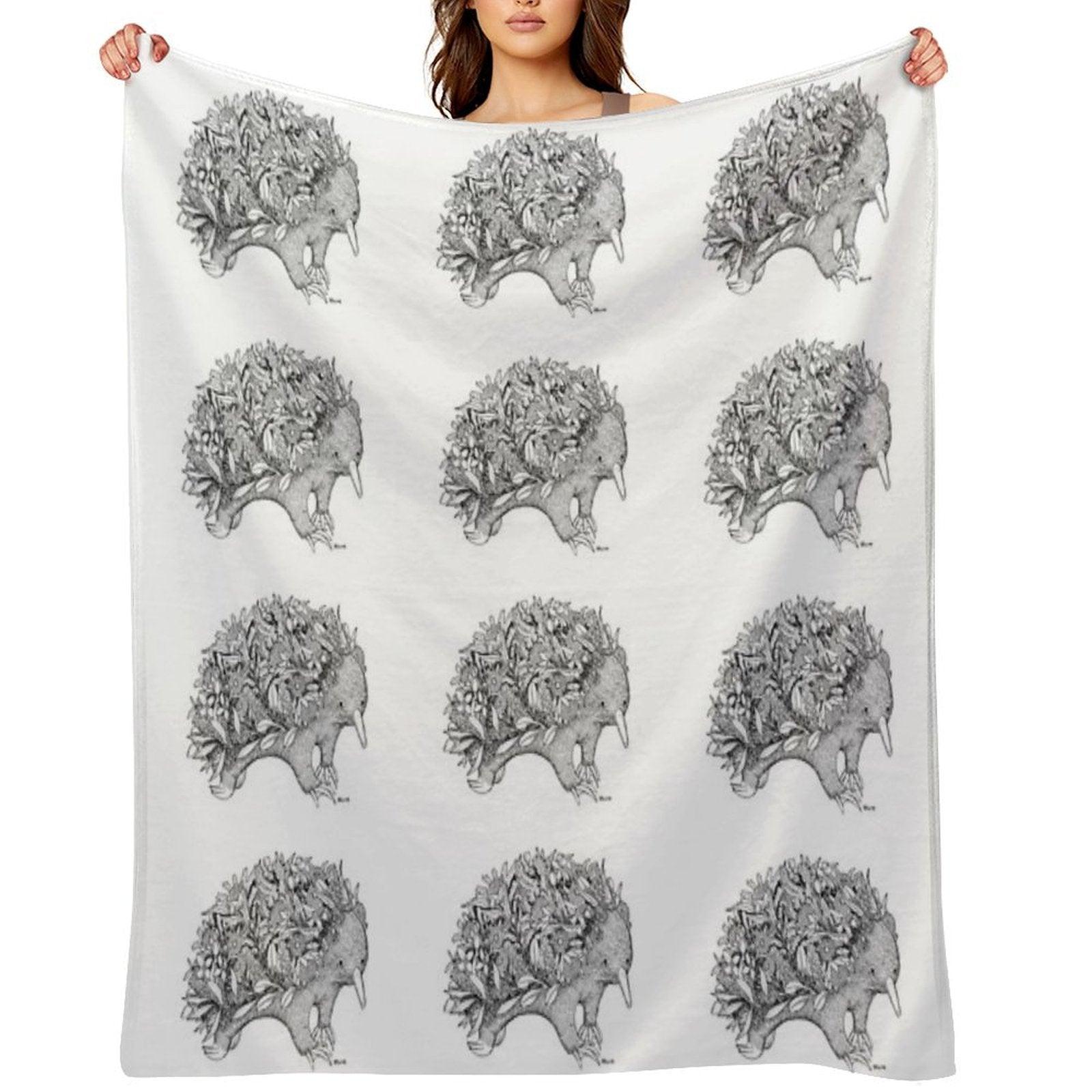 Botanical Echidna Throw Blanket