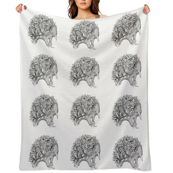 Botanical Echidna Throw Blanket