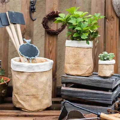Cement Bag with Mock Fold