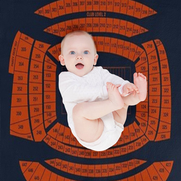 Chicago Bears Soldier Field Poster Print Compact Throw Blanket