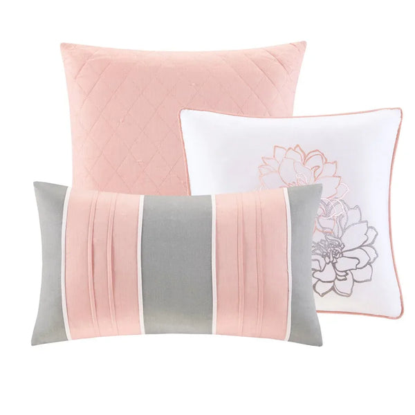 Lola 6 Piece Reversible Cotton Printed Coverlet Set - Gifts for You 'n Me