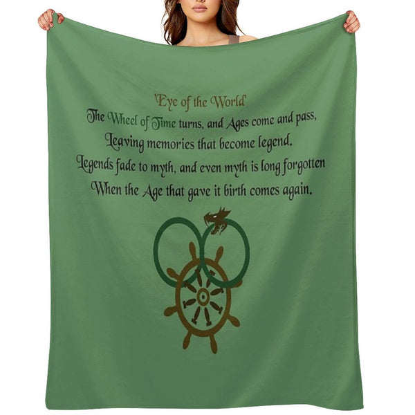 Thus Spins The Wheel of Time Easy Care Throw Blanket