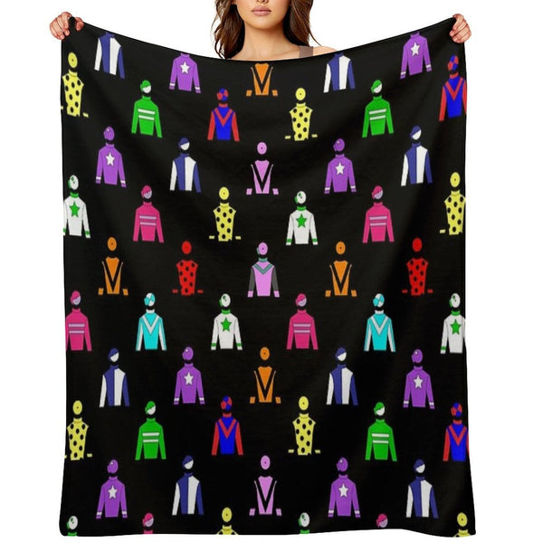 Horse Racing Jockey Silks Durable Throw Blanket