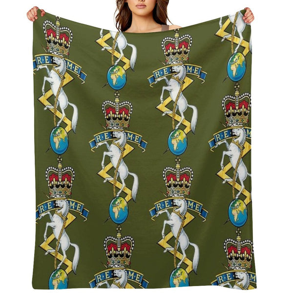 REME Royal Electrical And Mechanical Engineers Capbadge Velvety-soft Throw Blanket
