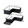 2-Pack Drill-Free Adhesive Corner Shower Caddy Organizer