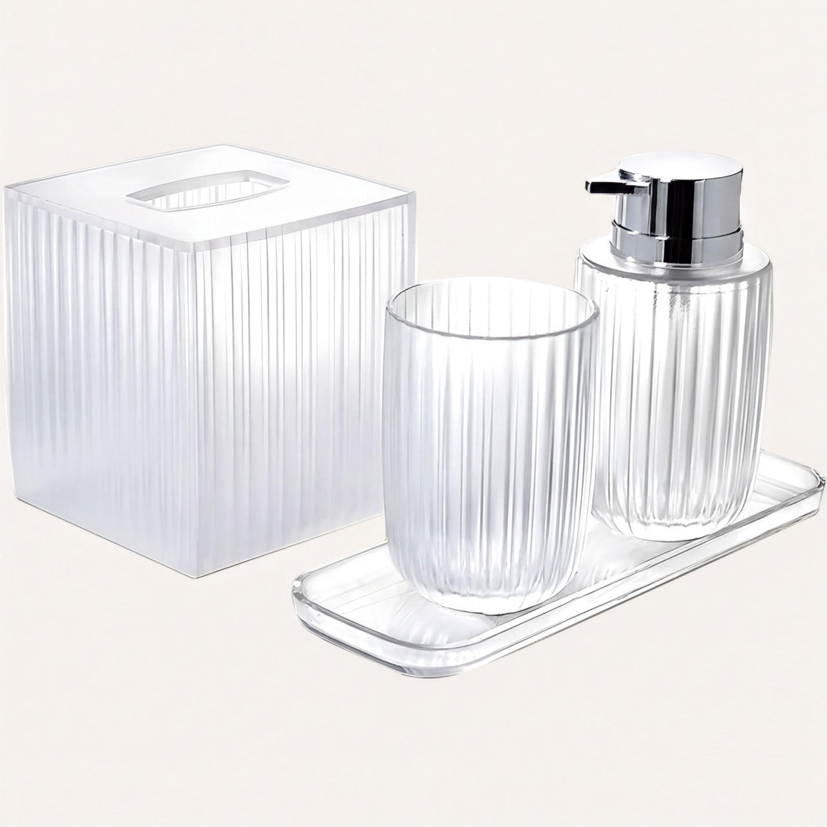 Acrylic Bathroom Set – Shirah, 4 Piece