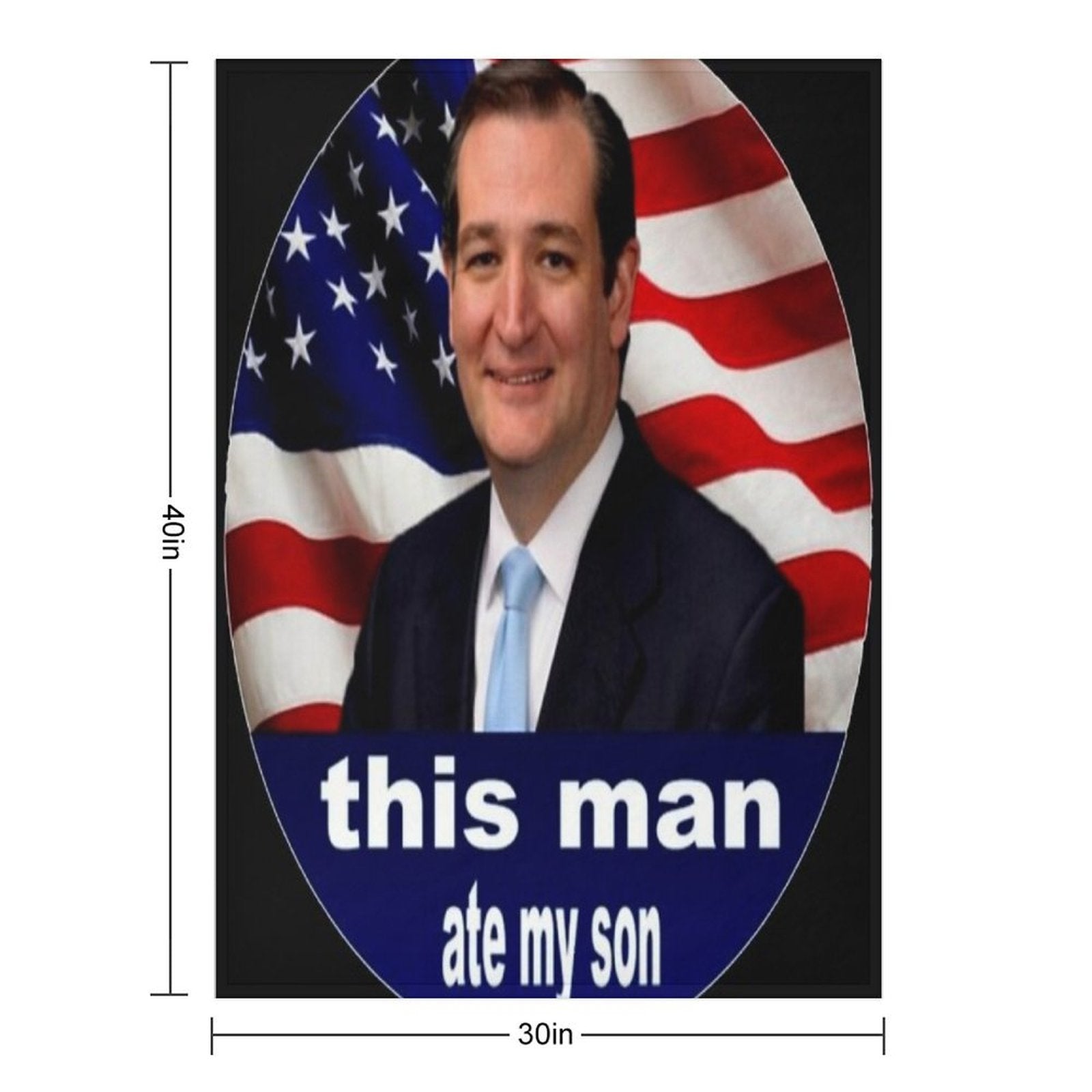 This Man Ate My Son Sustainable Throw Blanket