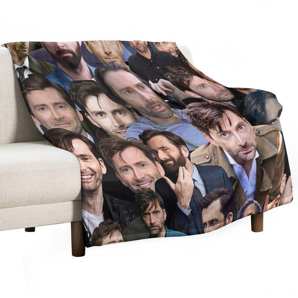 David Tennant Photo Collage Quick-dry Throw Blanket