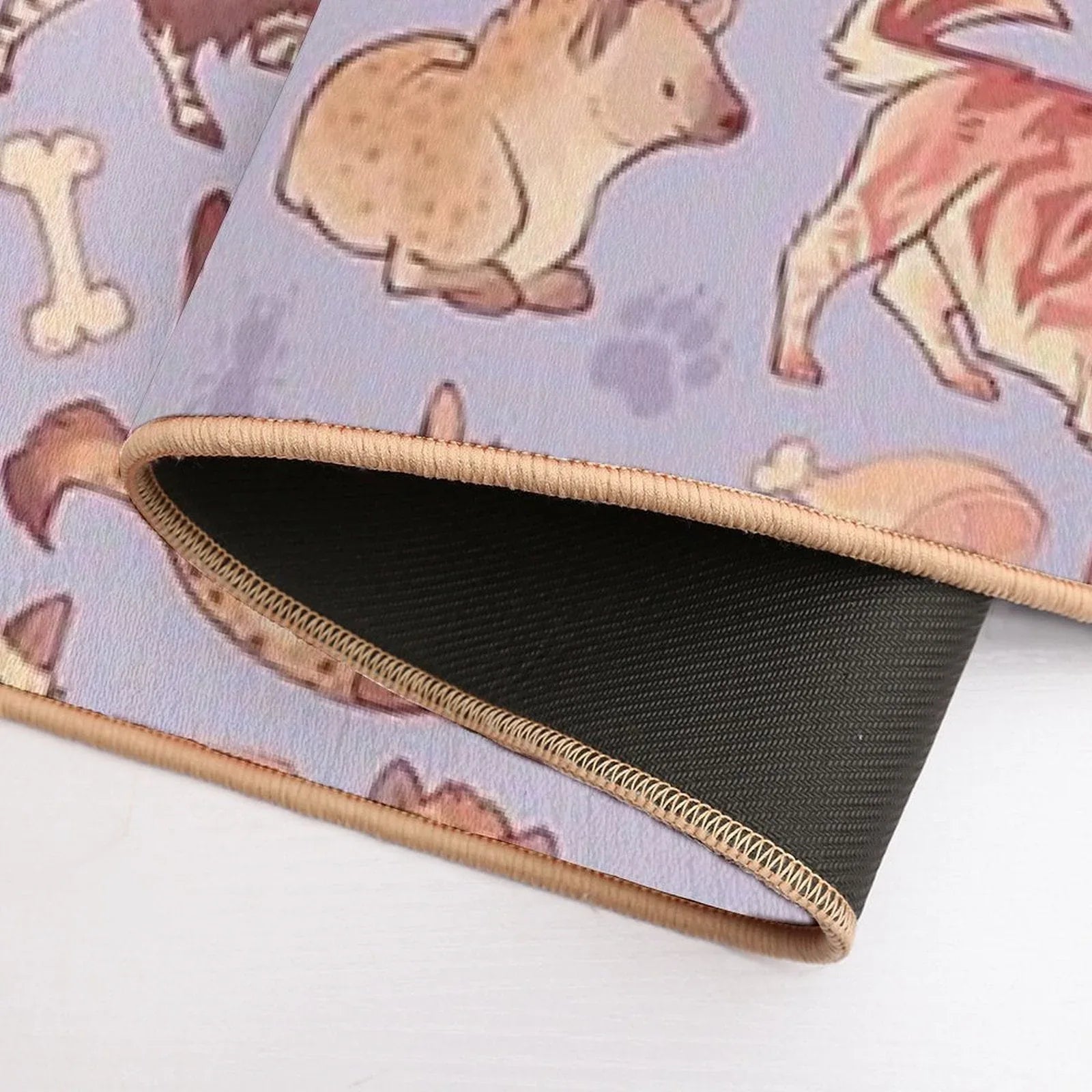 Hyenas in Lavender  Multi-Purpose Bath Mat