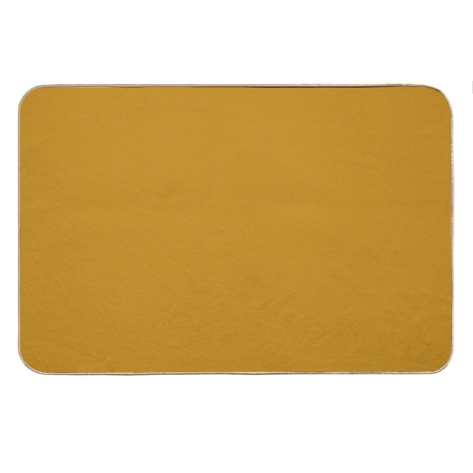 Best Seller Golden Mustard Yellow Solid Color Pairs with Sherwin Williams Auric Gold SW 6692 Bath Mat