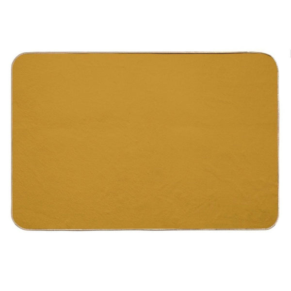 Best Seller Golden Mustard Yellow Solid Color Pairs with Sherwin Williams Auric Gold SW 6692 Bath Mat