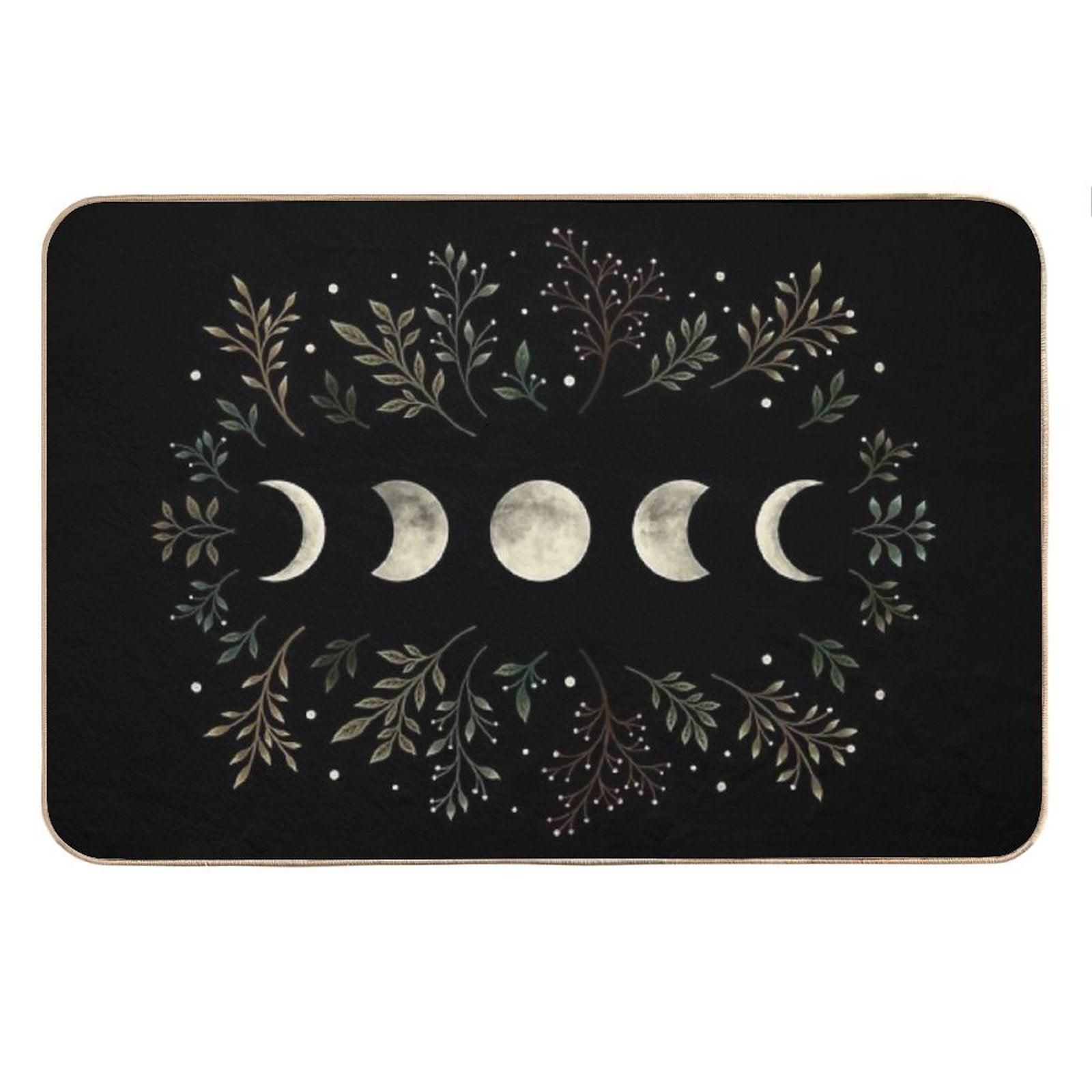 Moonlit Garden-Olive Green Bath Mat