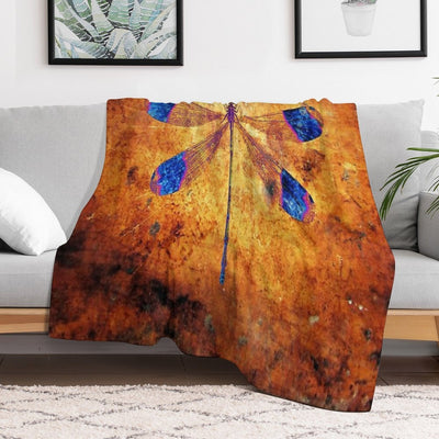 Dragonfly in Amber All-season Throw Blanket
