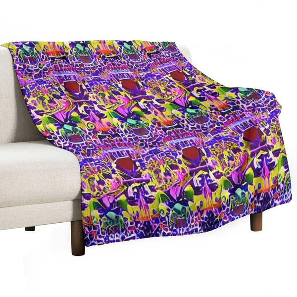 Abstract Patterns Warm Colors Premium Throw Blanket