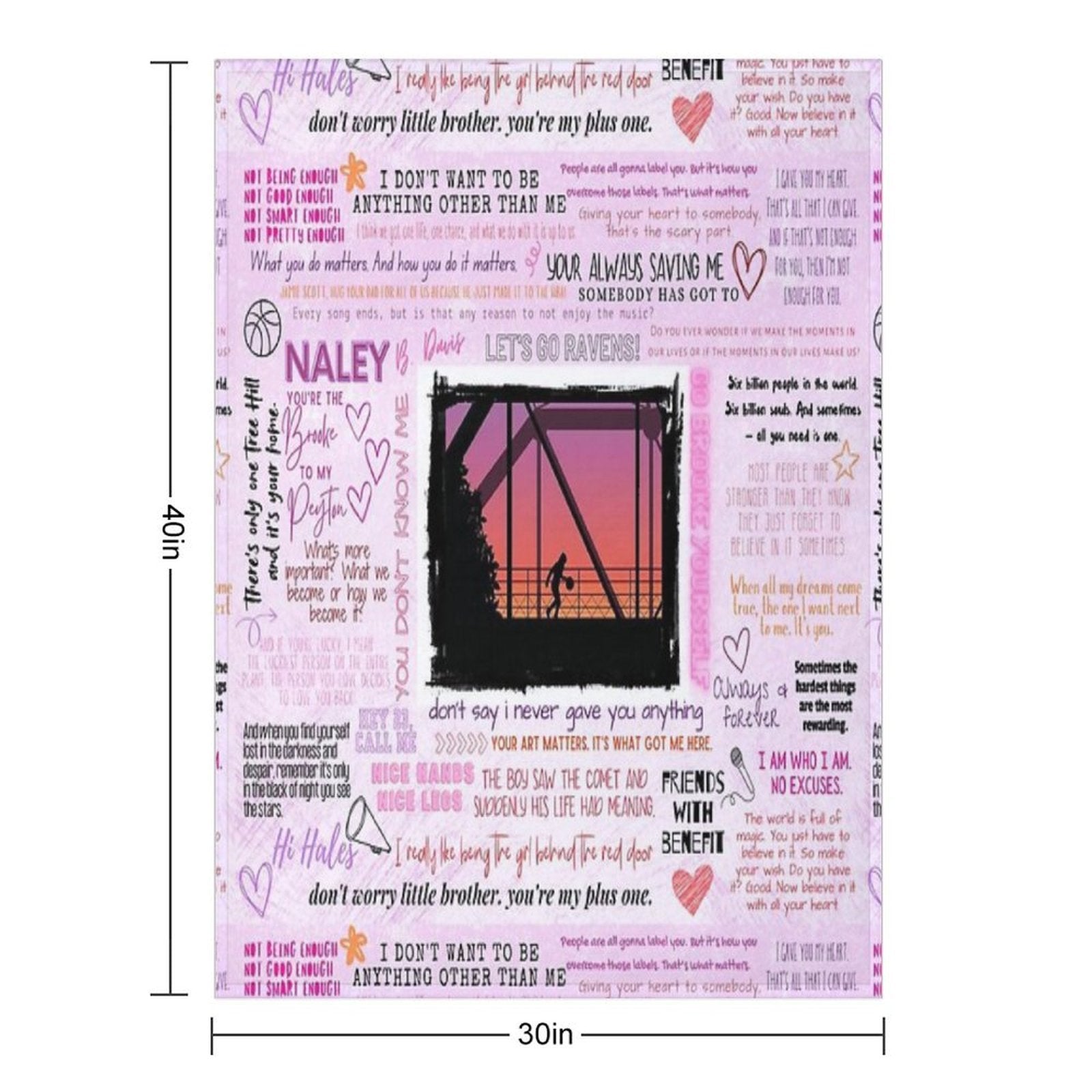One Tree Hill Quotes Collage – Iconic TV Show Moments Design All-season Throw Blanket
