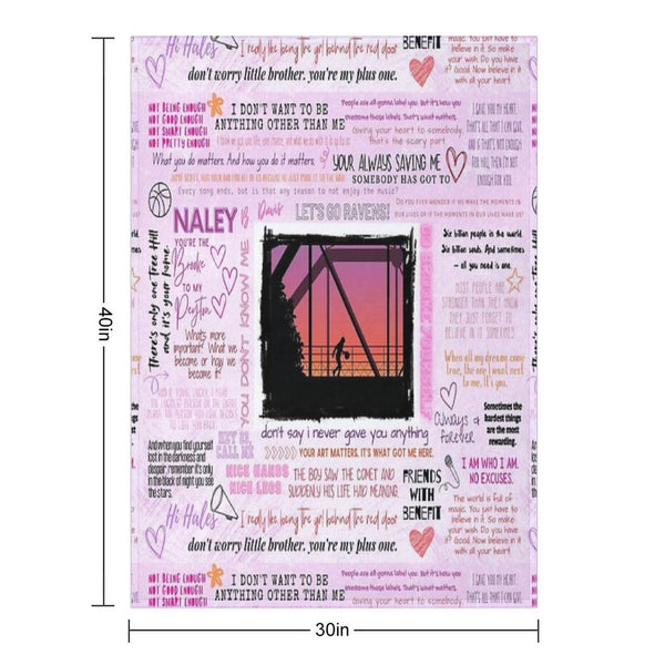 One Tree Hill Quotes Collage – Iconic TV Show Moments Design All-season Throw Blanket