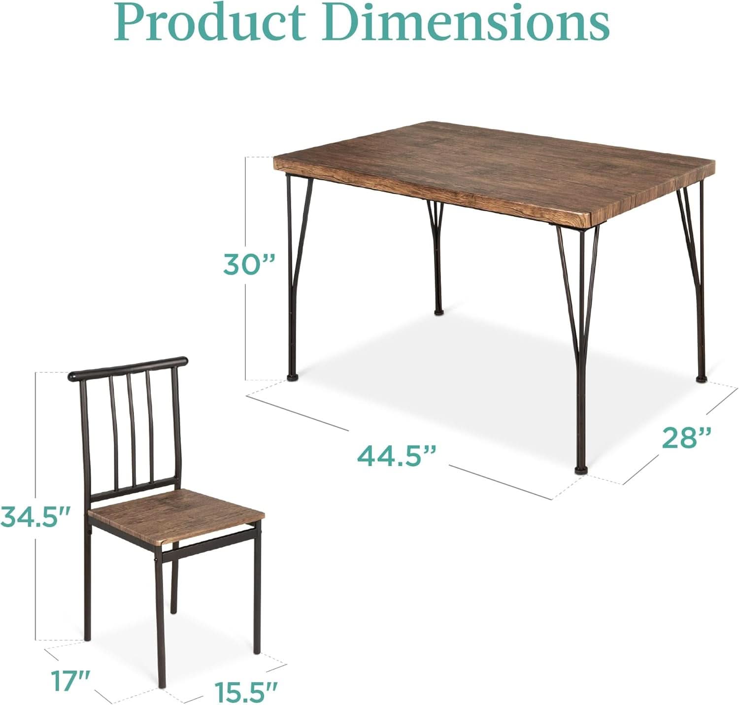 Drift Brown Contemporary Rectangular Dining Table Set