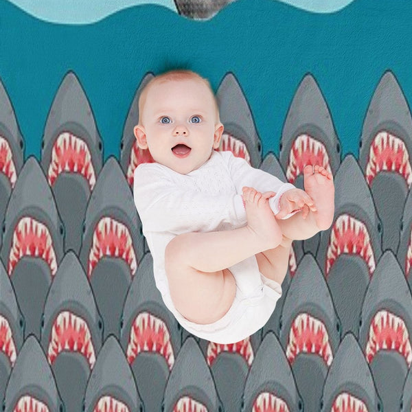 Jaws Movie Sharks Velvety-soft Throw Blanket