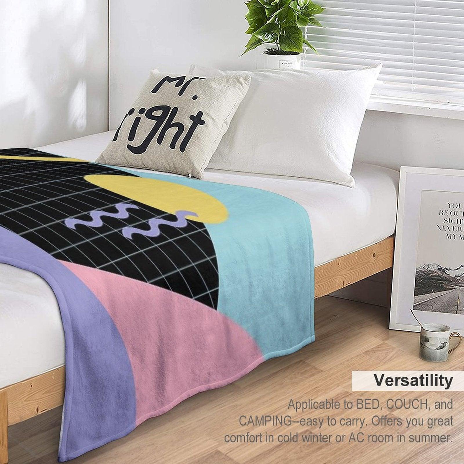 Memphis Pattern 7 - Retro 80s  90s Throw Blanket