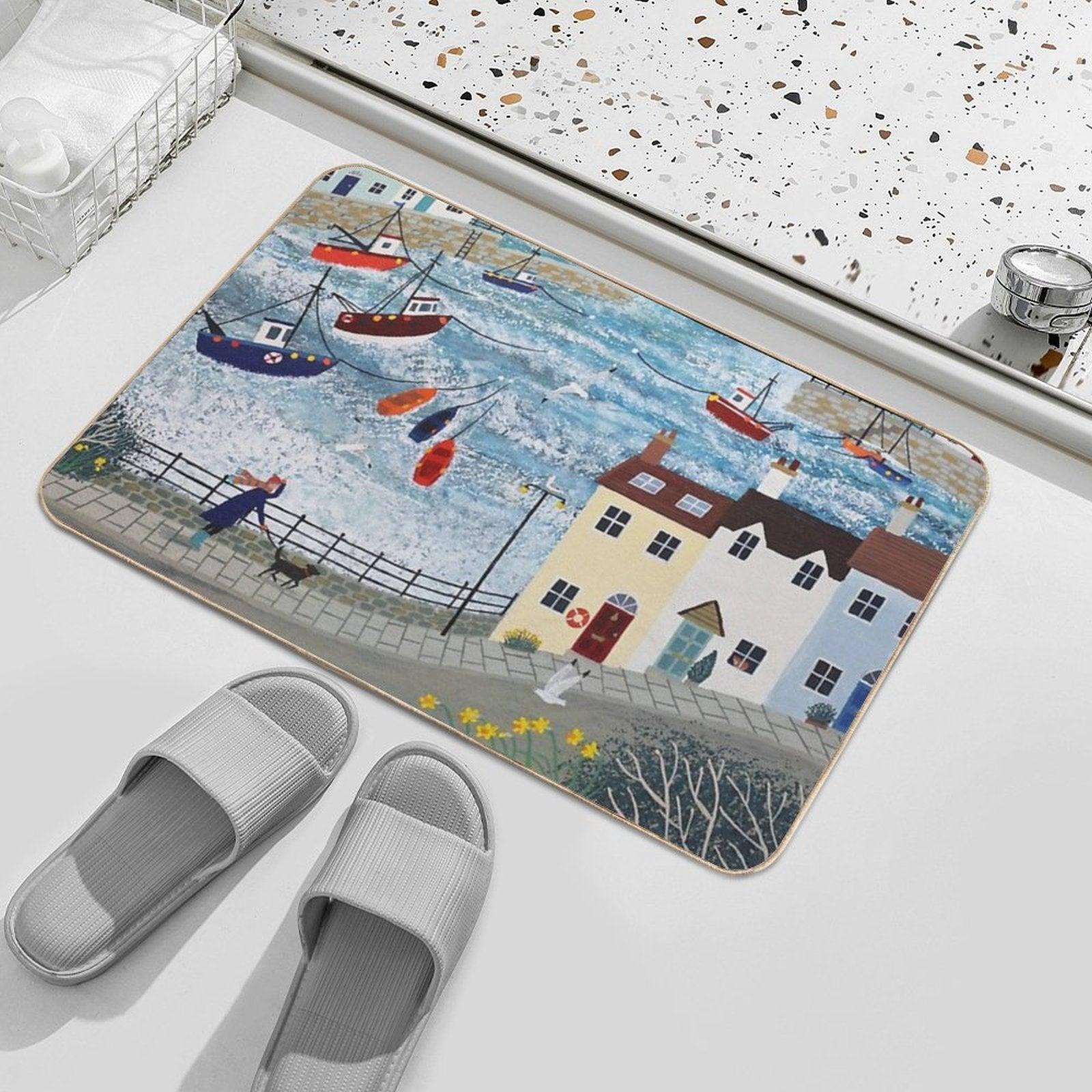 Stormy Harbour Bath Mat