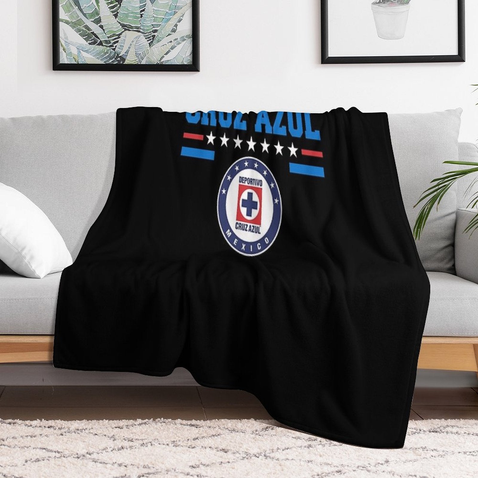 Cruz Azul Mexican Team Stars And Stripes Versatility Throw Blanket