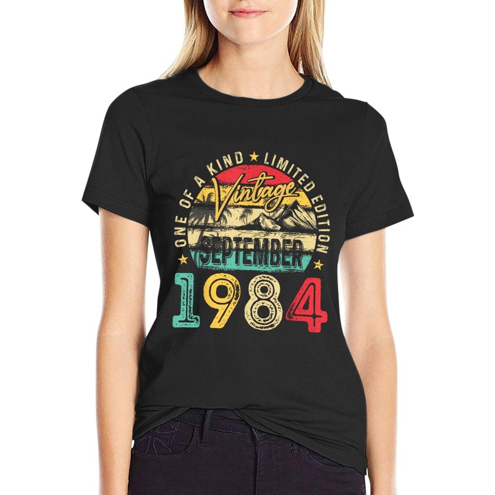 Vintage September 1984 40th Birthday Gifts Funny Men Women  Affordable Price T-Shirt